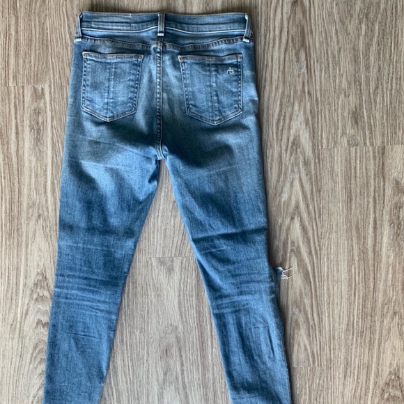Rag & Bone Ripped Blue Jeans - Picture 7 of 7